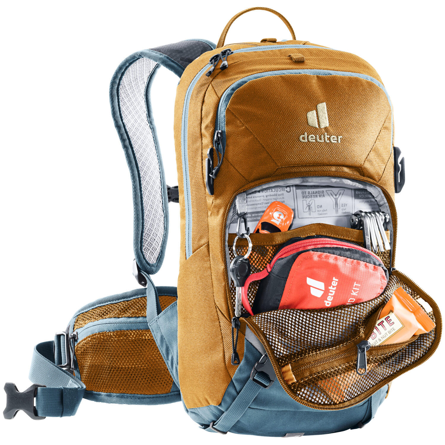 Plecak rowerowy Deuter Attack 8 JR - cinnamon/atlantic 10/12