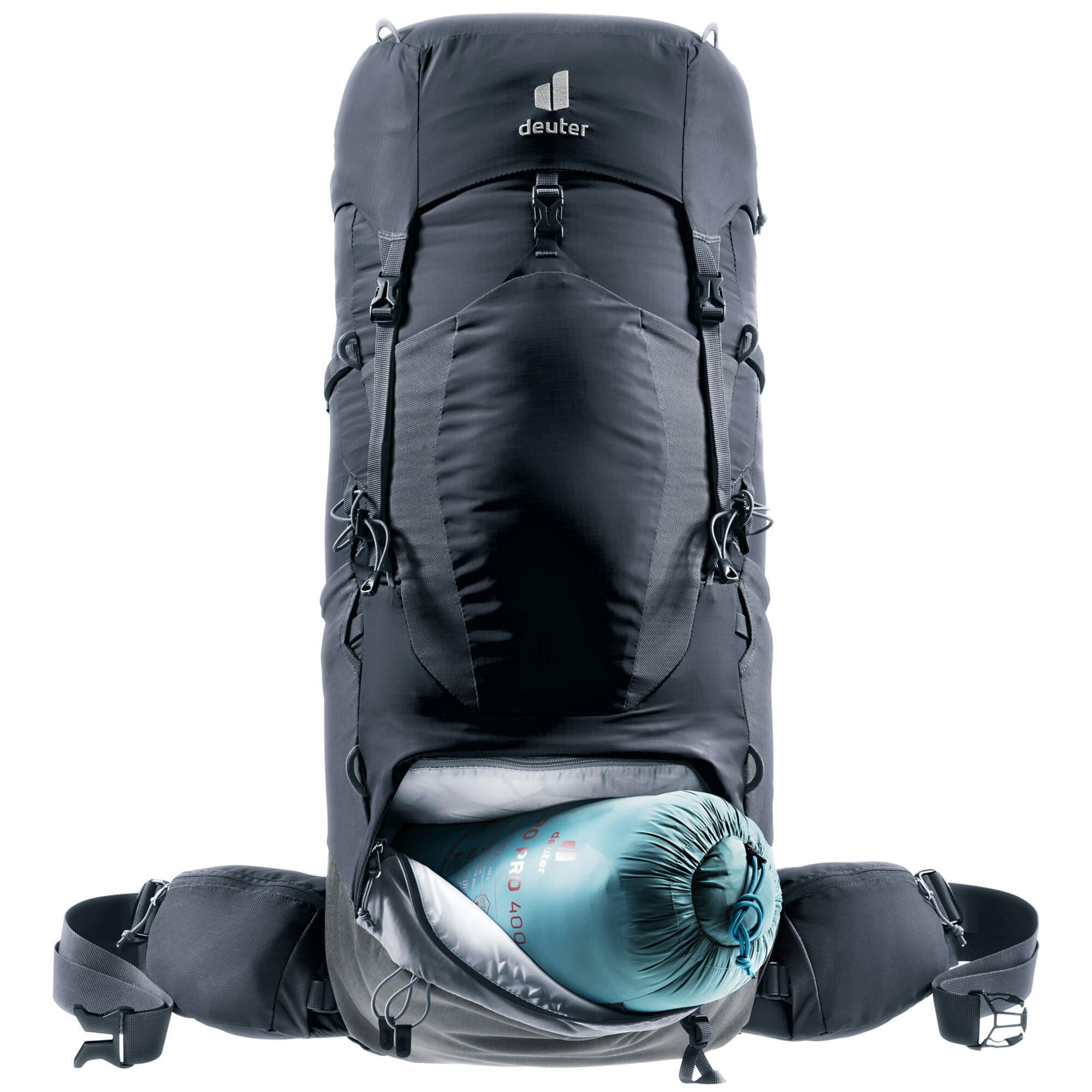 Deuter Aircontact Lite 45+10 SL sac à dos rando femme 55L noir graphite 7/7