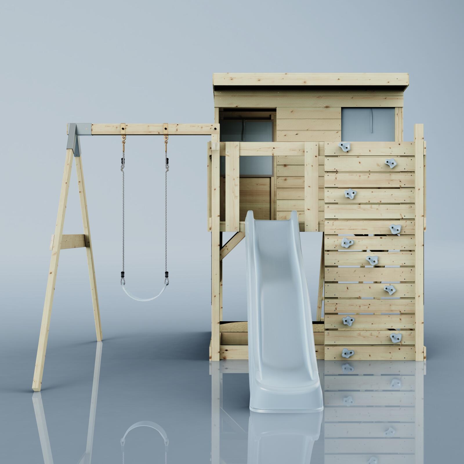 Spielturm Tjorven mit Kinderschaukel in Eisblau - 415 × 306 × 260 cm 2/6