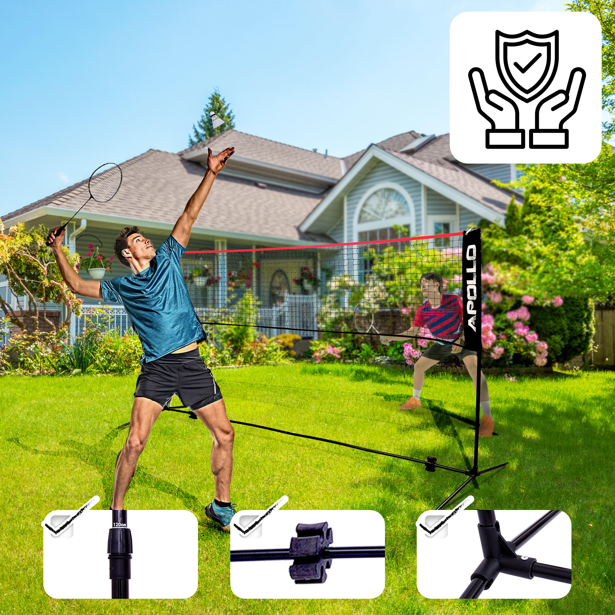 Tubiaz Filet de badminton Réglable en hauteur Filet de tennis Filet de Tubiaz Filet de badminton Réglable en hauteur Filet de tennis Filet de