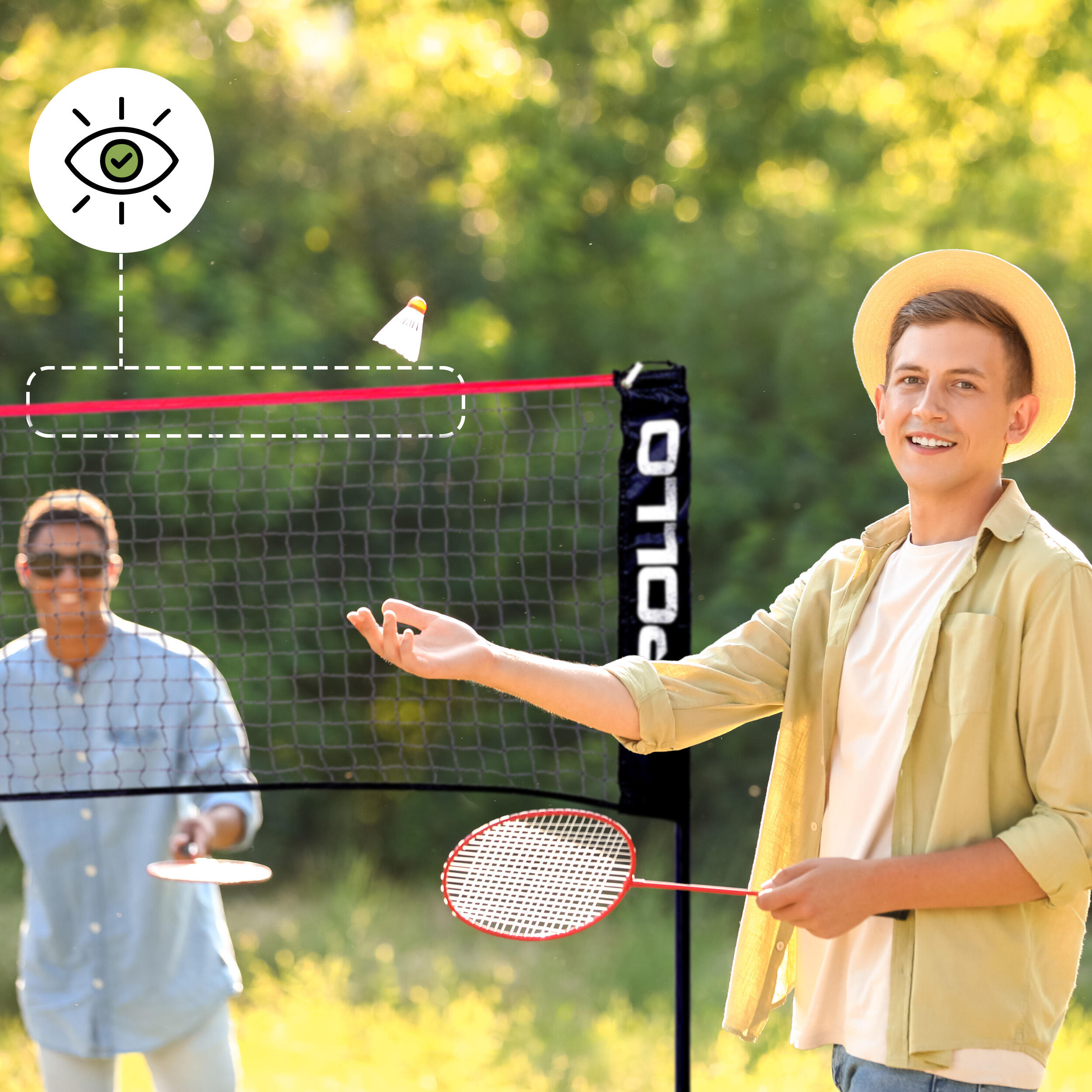 107-155cm Portable Multi-sports Filet De Sport Polyvalent SPORTNOW - Hauteur Réglable 107-155cm Pour Badminton/volley Filet Badminton Réglable
