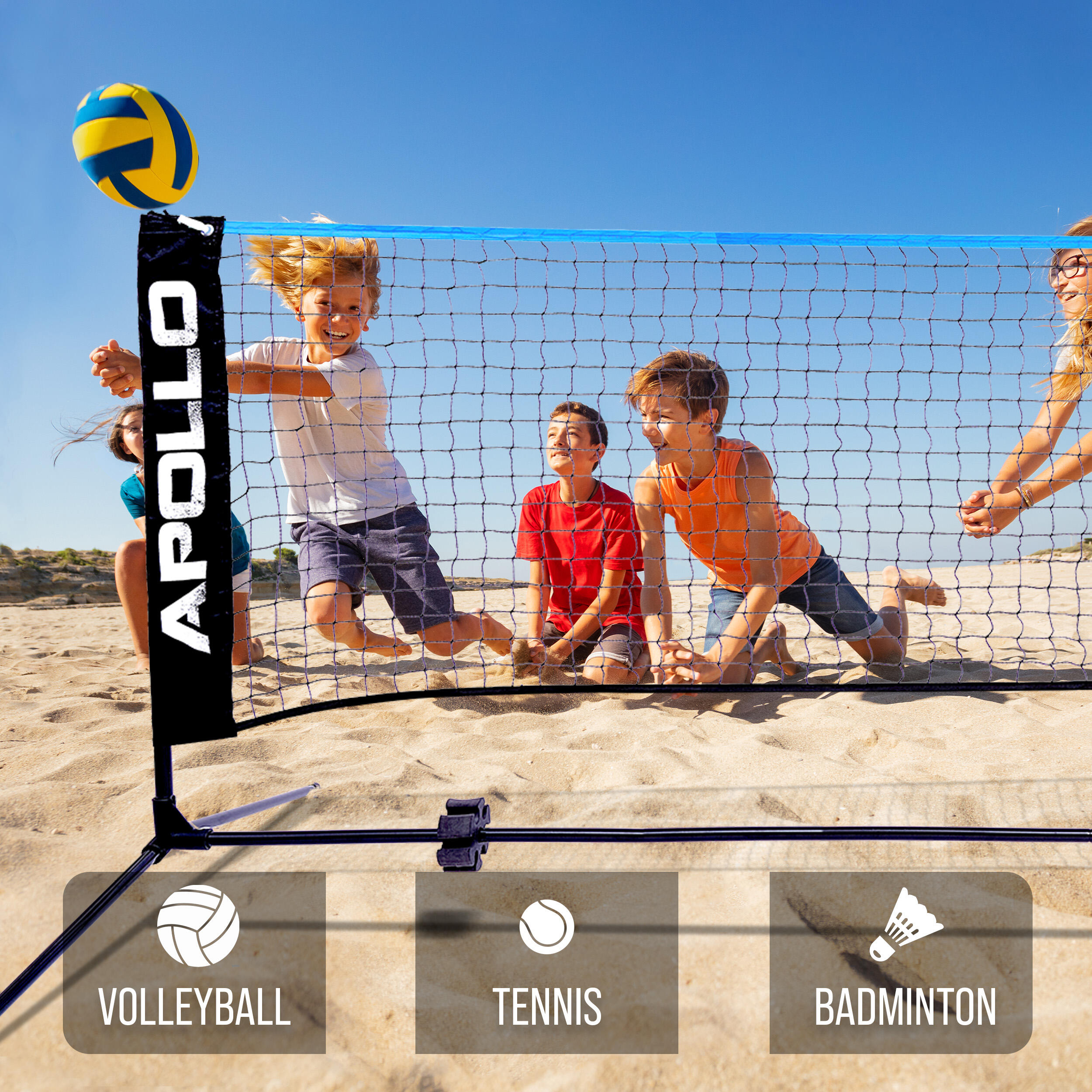 Apollo Filet 500 cm multisport réglable – Badminton, volley, beachball 6/6
