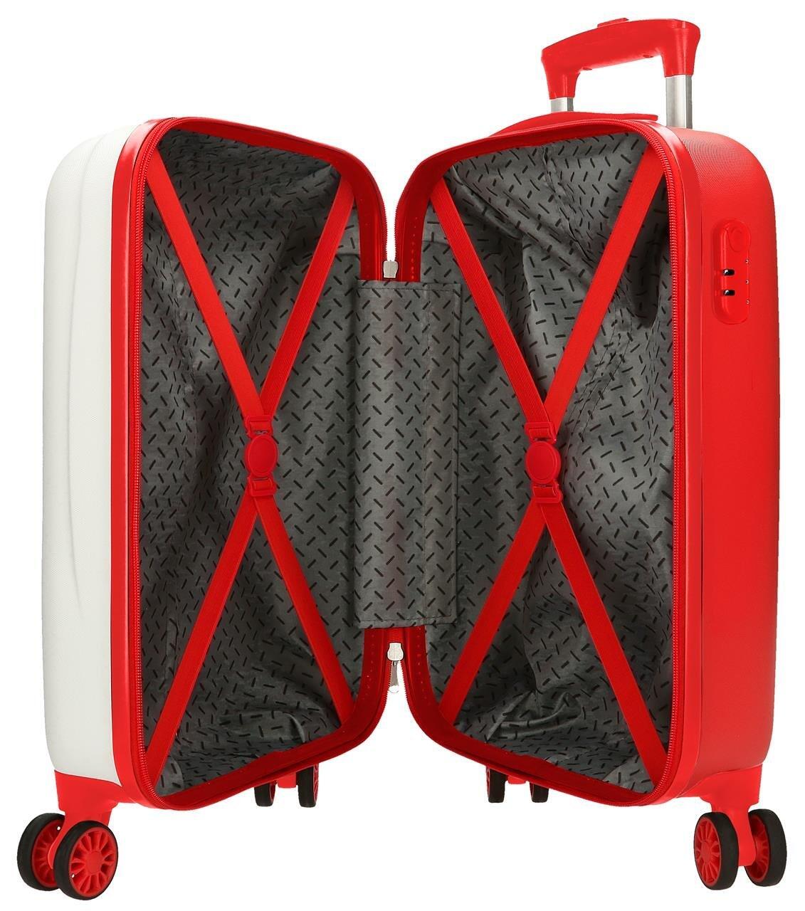 Maleta de cabina Disney Mickey Red ABS con capacidad de 33L Blanco 3/4
