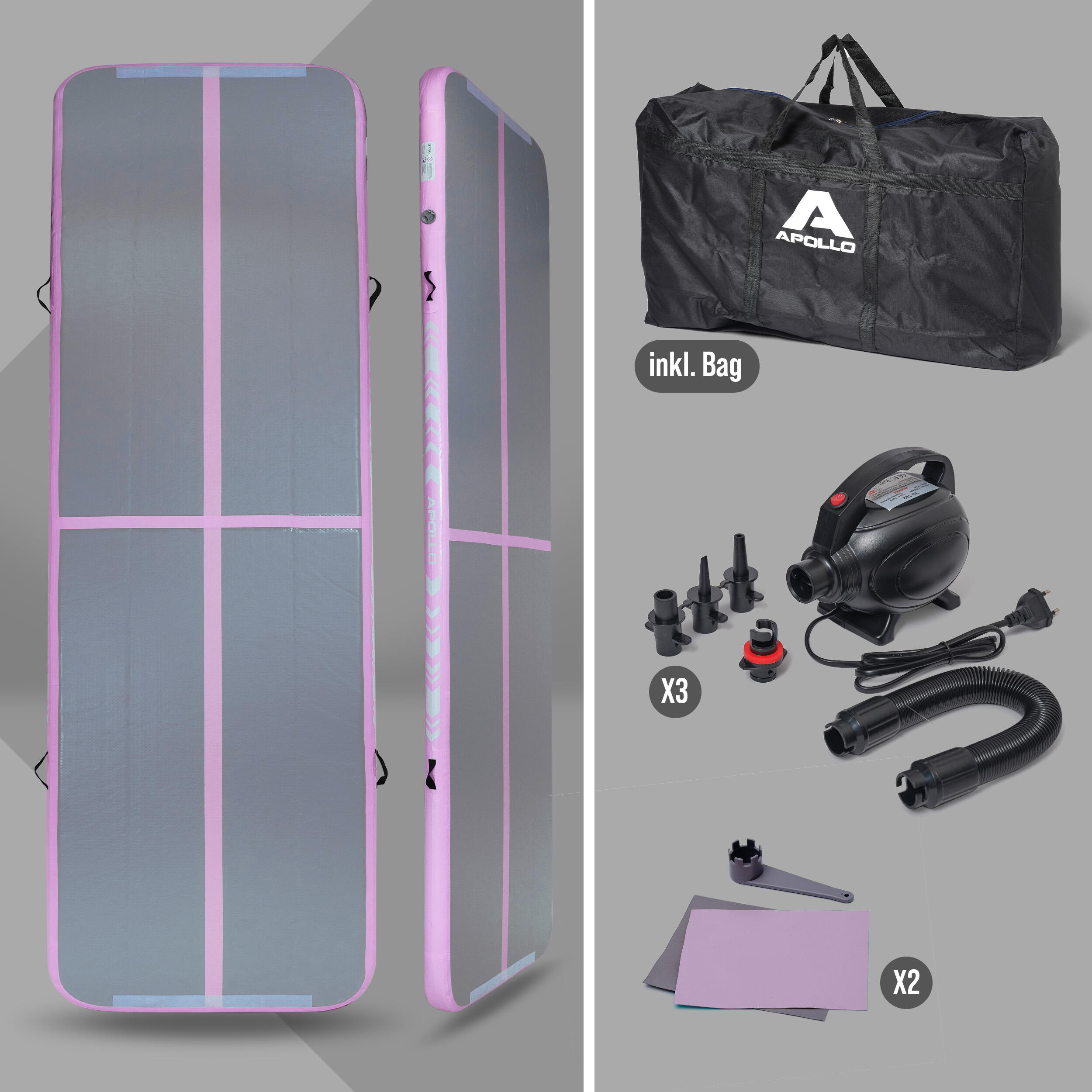 Luftmatte Air Mat Pro – Airtrack Matte für Turnen, Yoga & Training, 3–4 m 2/7