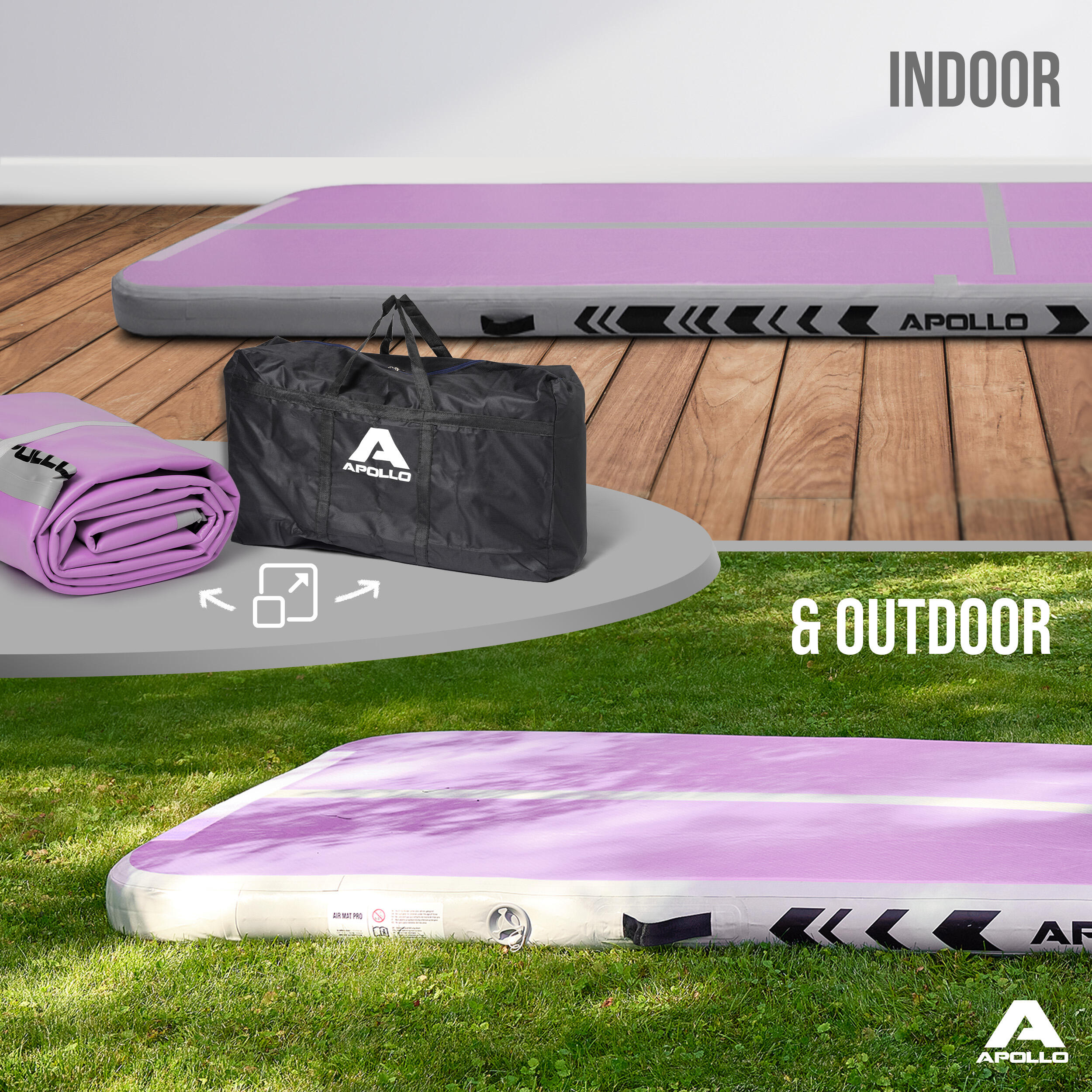 Luftmatte Air Mat Pro – Airtrack Matte für Turnen, Yoga & Training, 3–4 m 6/7