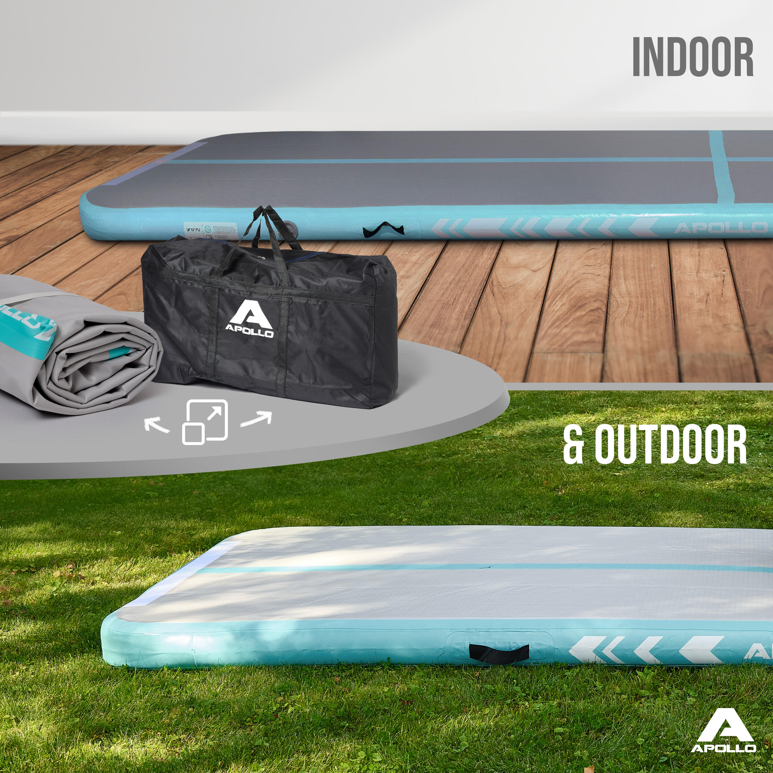 Luftmatte Air Mat Pro – Airtrack Matte für Turnen, Yoga & Training, 3–4 m 6/7