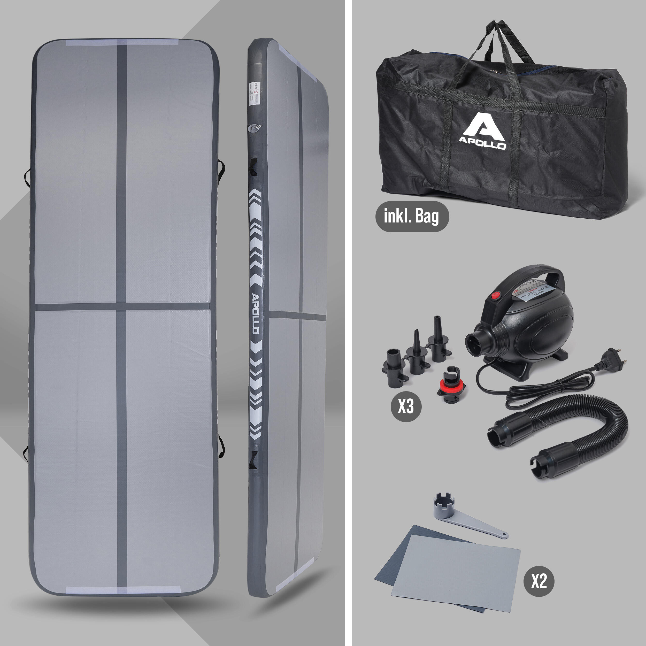 Luftmatte Air Mat Pro – Airtrack Matte für Turnen, Yoga & Training, 3–4 m 2/7