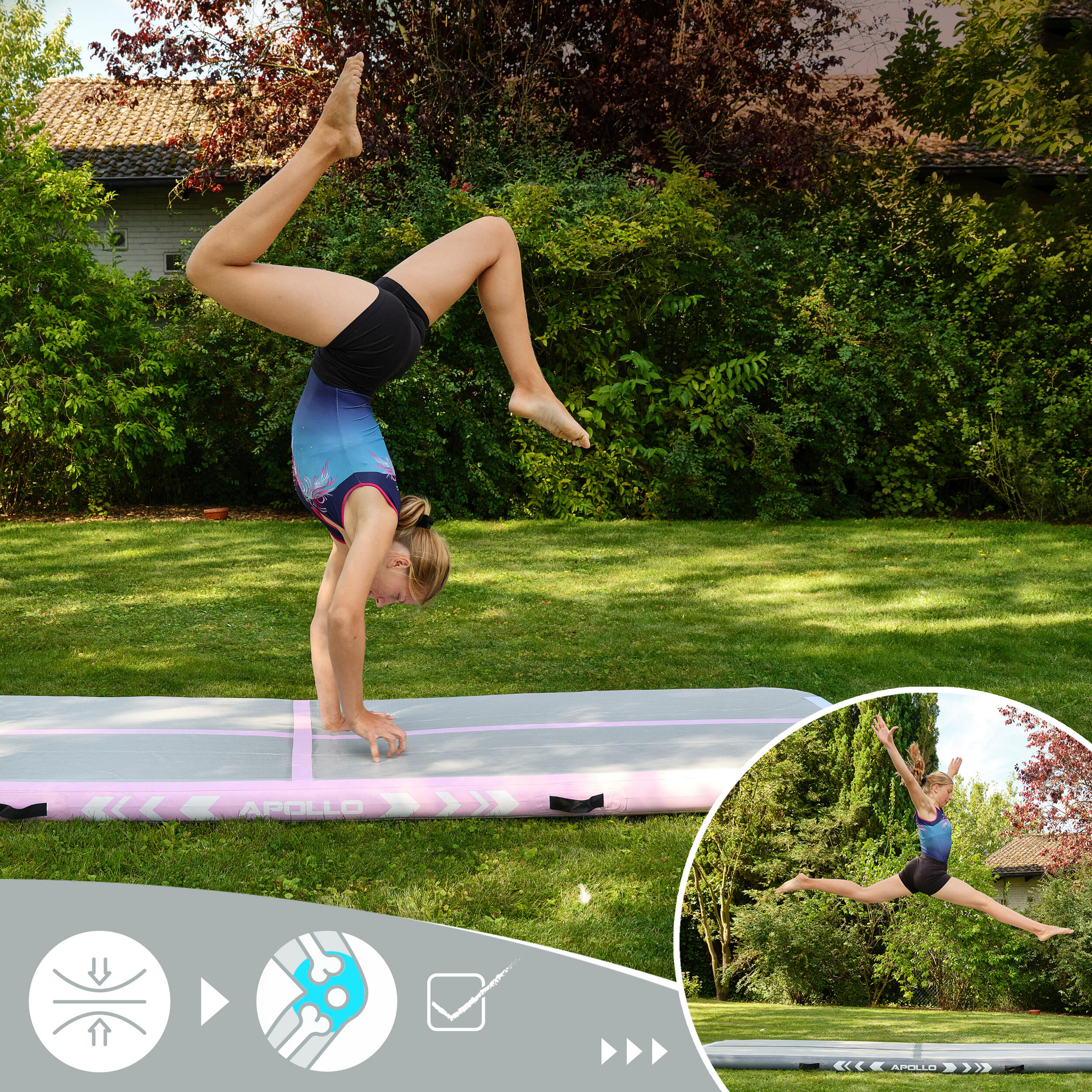 Luftmatte Air Mat Pro – Airtrack Matte für Turnen, Yoga & Training, 3–4 m 4/7