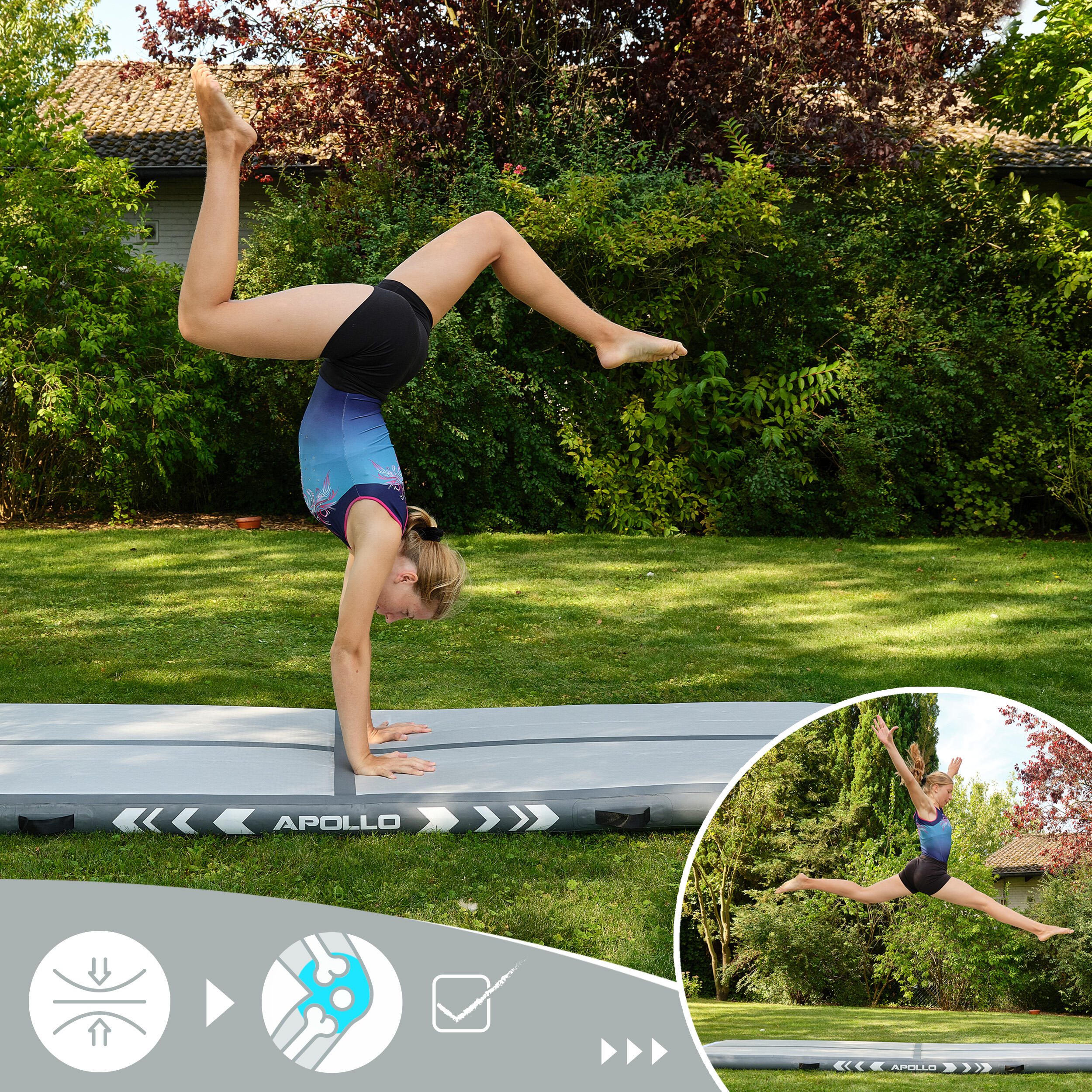 Air Mat Pro luchtmat - Airtrack voor gymnastiek, yoga & training, 3-4 m