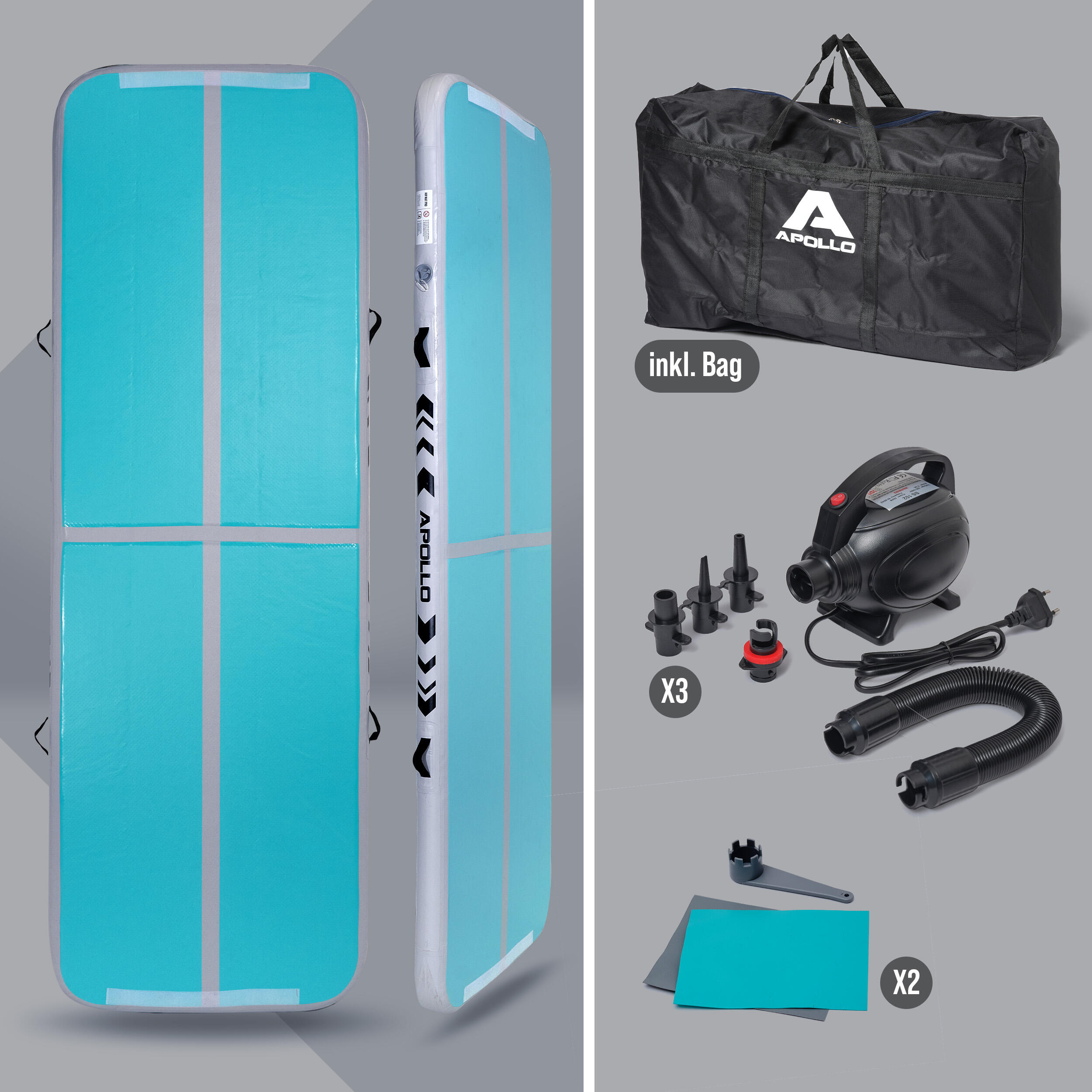 Tapis gonflable Air Mat Pro – Airtrack pour gymnastique et yoga 3–4 m 2/7