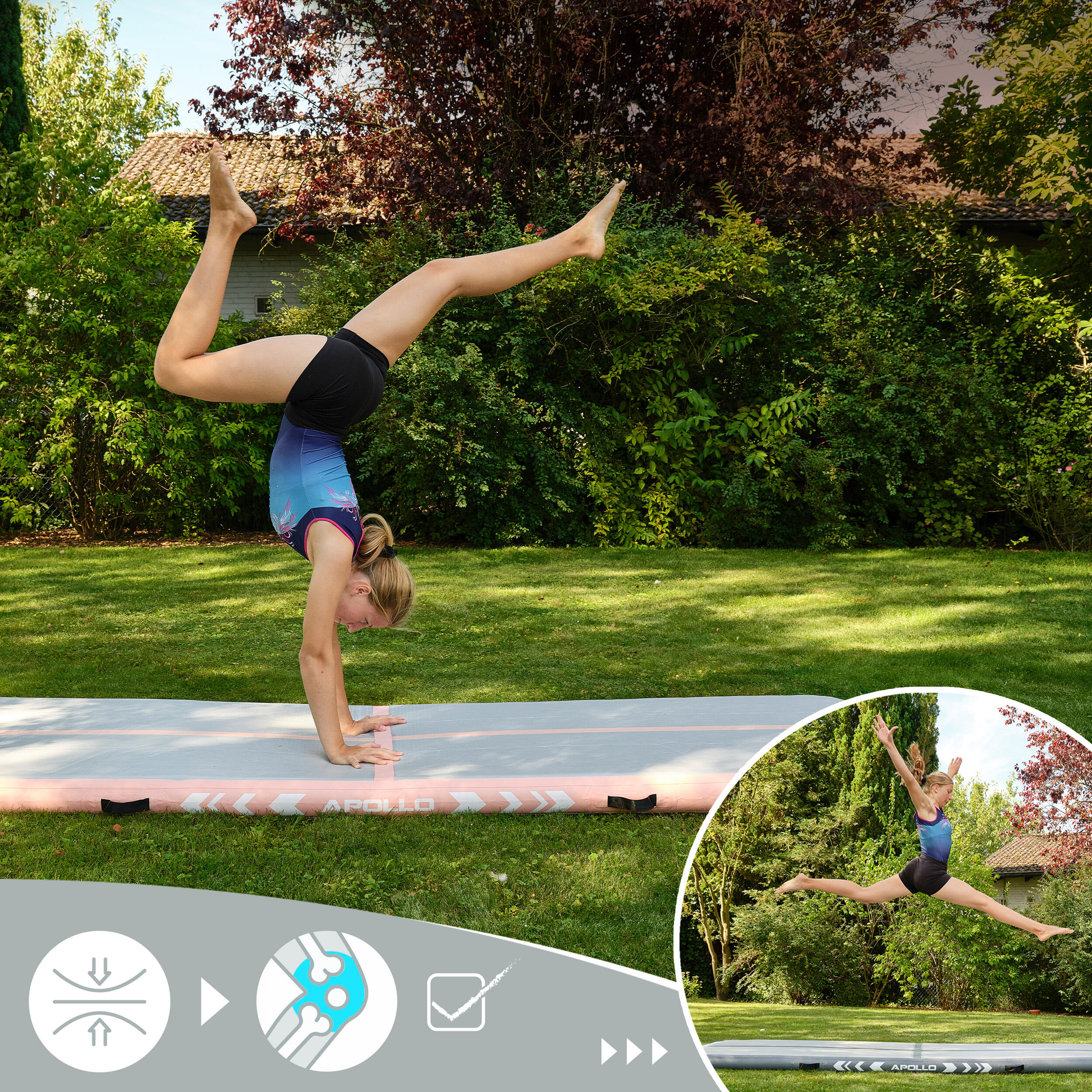 Luftmatte Air Mat Pro – Airtrack Matte für Turnen, Yoga & Training, 3–4 m 4/7