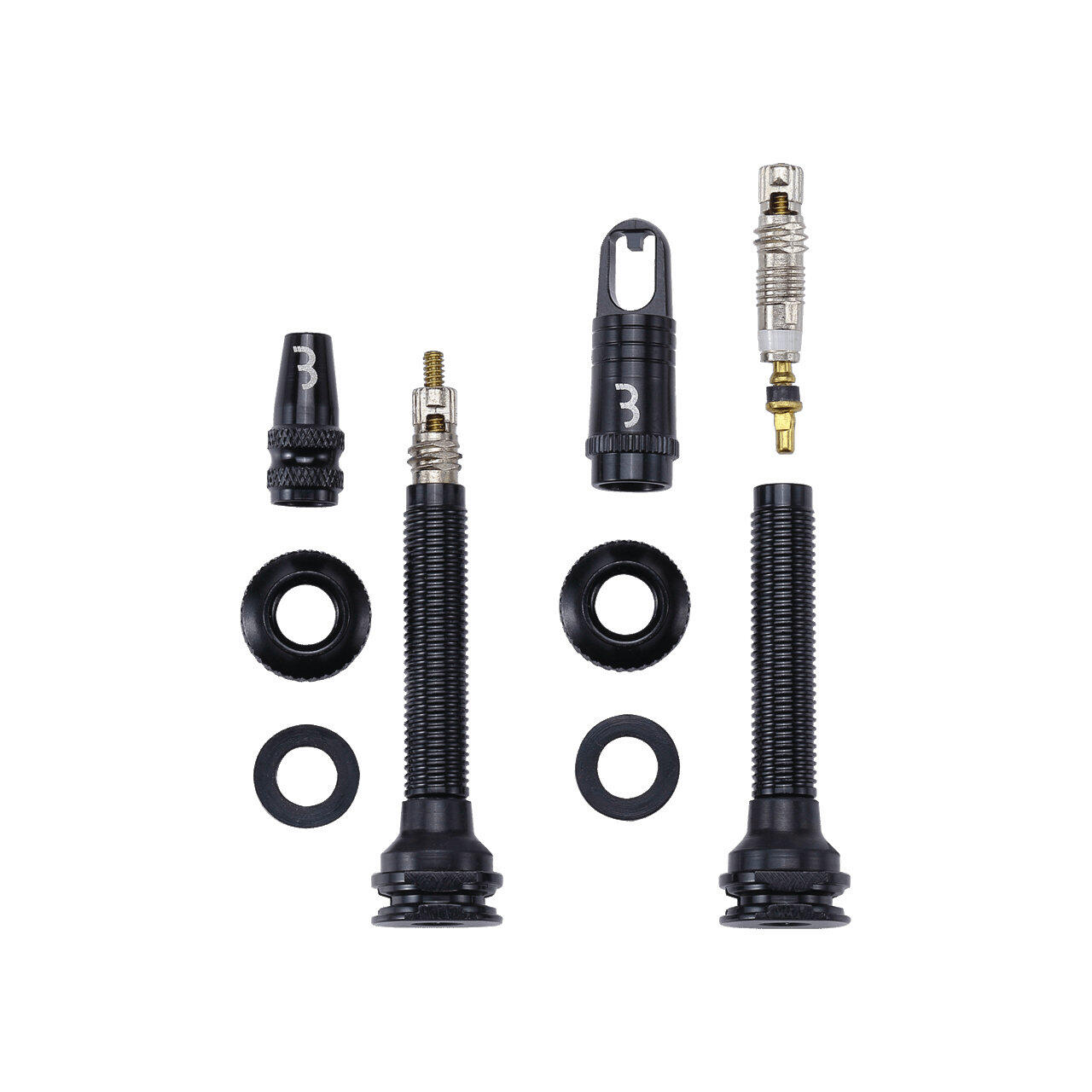BBB valves tubeless AL Valve noyau amovible 2 pièces 40 mm noir 4/4