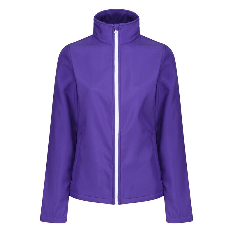 Standout Womens/Ladies Ablaze Printable Soft Shell Jacket (Purple/Black)