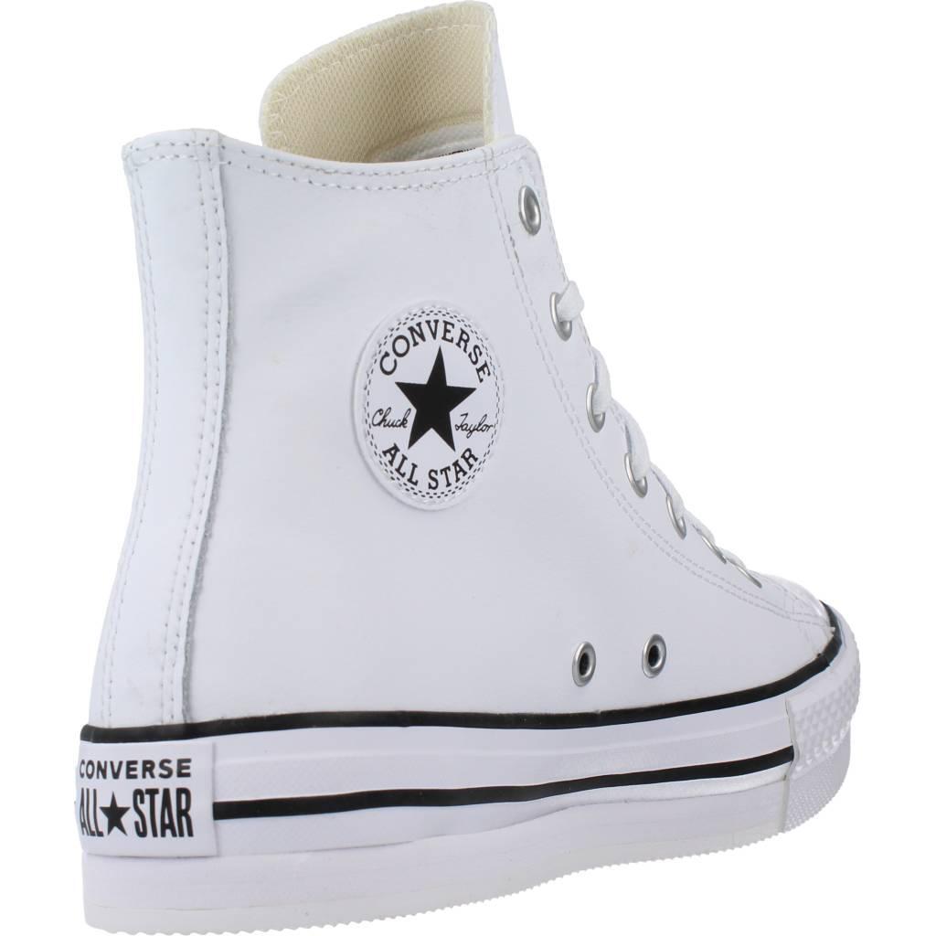 Baskets Converse Modèle Eva Lift Hi Couleur Blanc 3/5