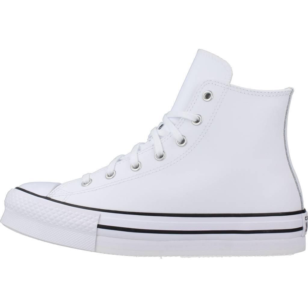 Baskets Converse Modèle Eva Lift Hi Couleur Blanc 2/5