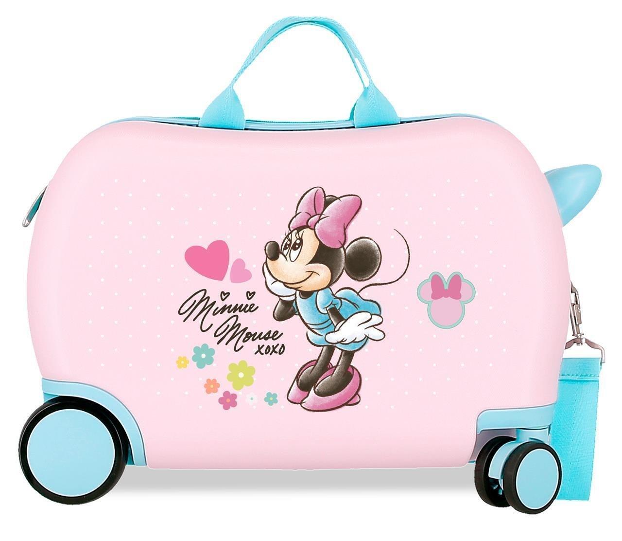 Valise enfant Disney Minnie imagine ABS avec une capacité de 28L Rose 1/4