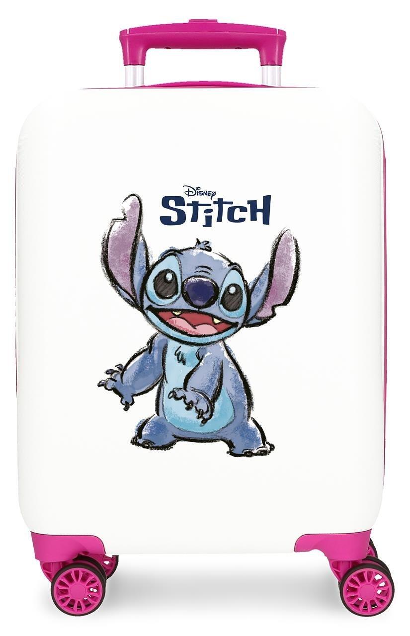 Valise cabine Disney Stitch adorable ABS avec une capacité de 33L Blanc 1/4