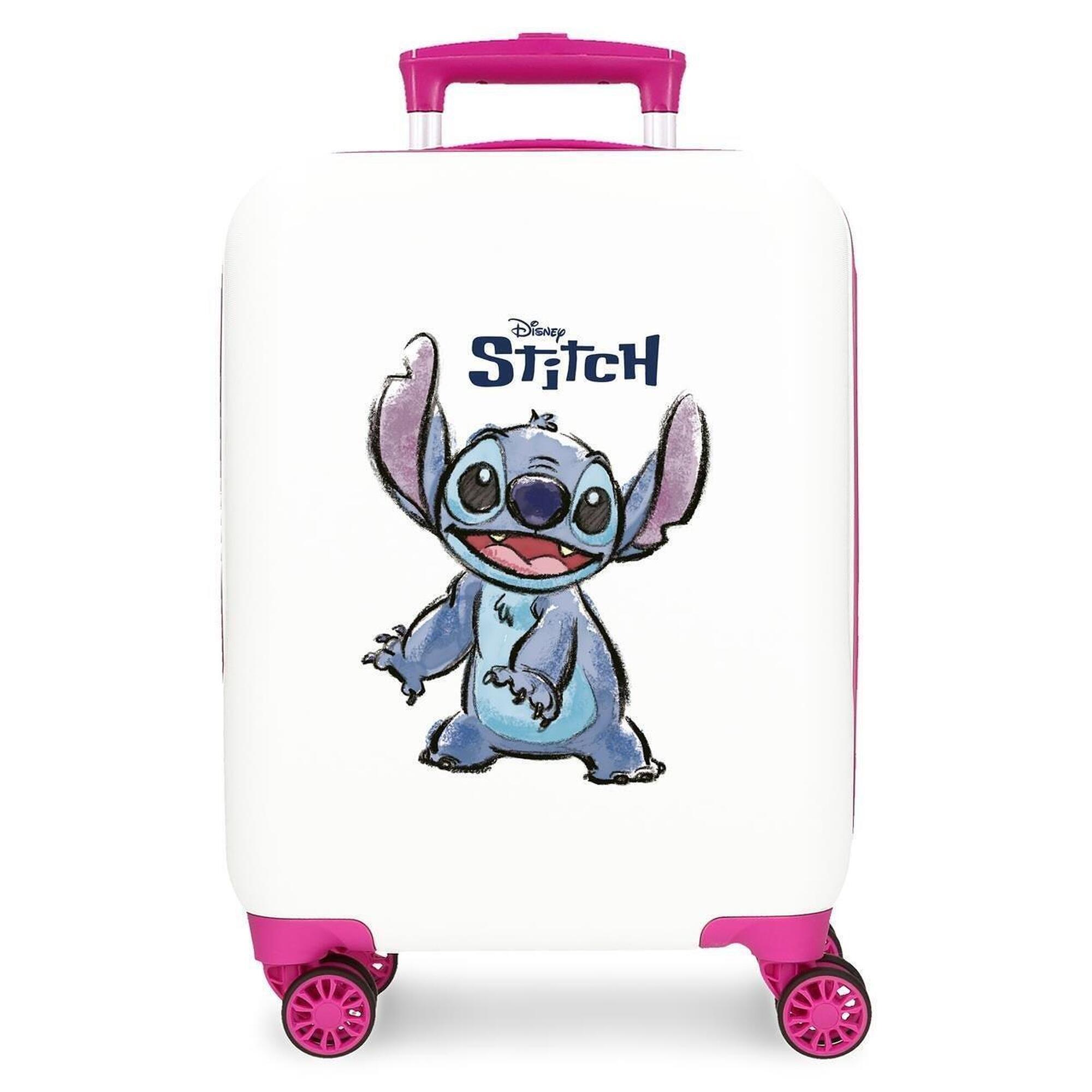 Disney - Valise Cabine Disney Stitch Adorable Abs Avec Une Capacité De 33l Blanc - Sac À Dos - Blanc - No Size - Decathlon