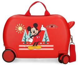 Valise enfant Disney Mickey Mountains ABS avec une capacité de 28L Rouge