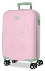 Valise cabine Disney Traveling with stitch ABS avec une capacité 39,6L rose