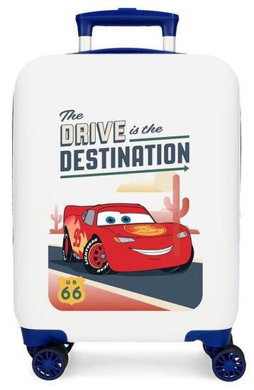 Maleta de cabina Disney Cars Destination ABS con capacidad de 28,4L Blanco
