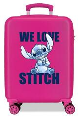 Valise cabine Disney Stitch We love ABS avec une capacité de 34L Fucsia