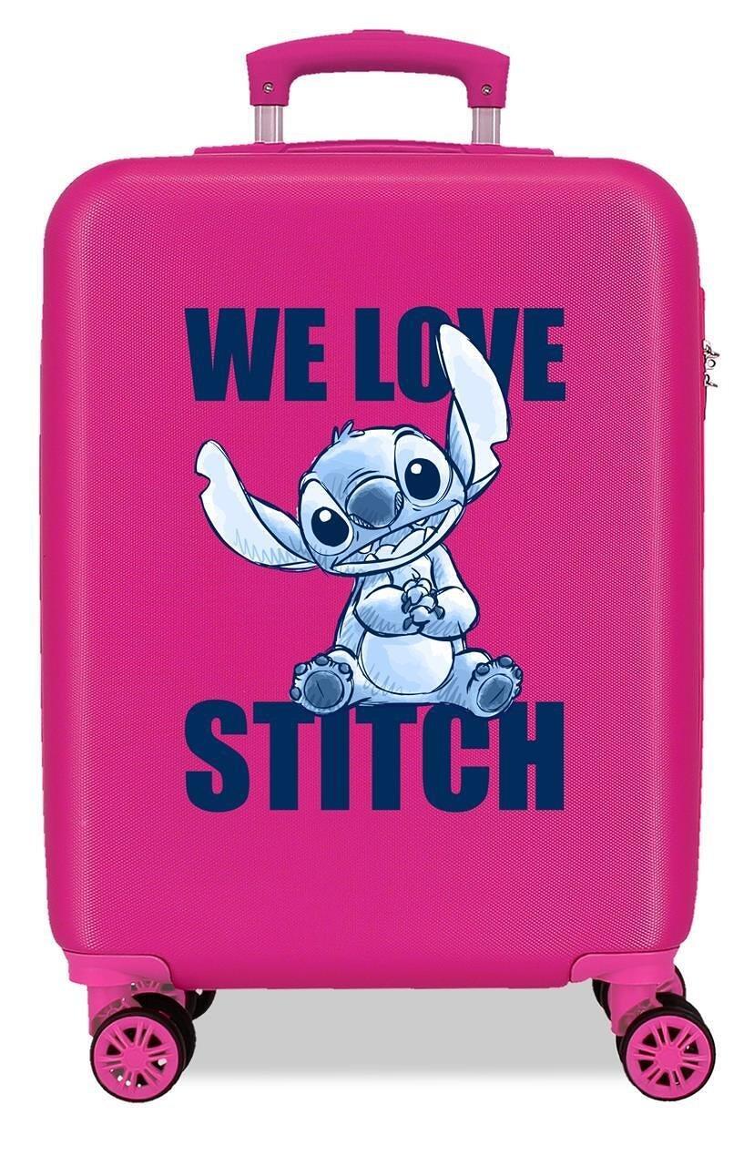 Valise cabine Disney Stitch We love ABS avec une capacité de 34L Fucsia 1/4