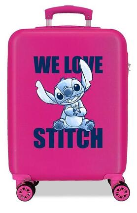 Valise cabine Disney Stitch We love ABS avec une capacité de 34L Fucsia