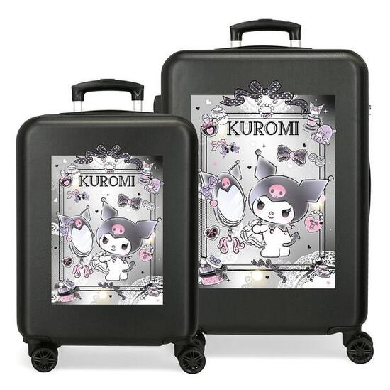 Ensemble de valises Sanrio Kuromi dream closer ABS avec une capacité de 68L Noir