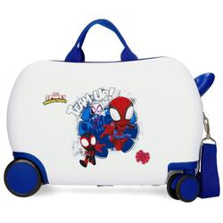 Valise enfant Marvel Spiey Team up ABS avec une capacité de 28L Blanc