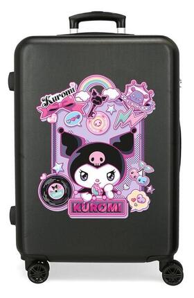 Valise cabine Sanrio Kuromi wonder fest ABS avec une capacité de 41,8L Noir