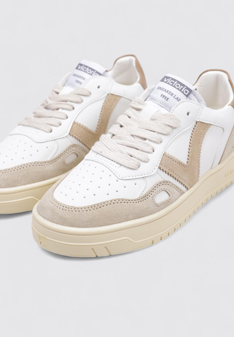 Zapatillas Deportivas Mujer Victoria SEUL EFECTO PIEL & SERRAJE Beig 3/6