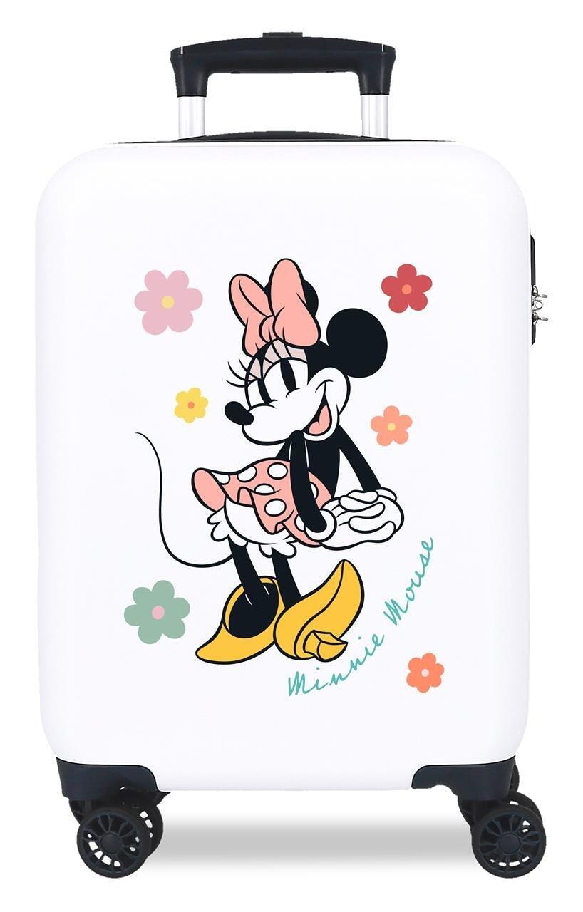 Maleta de cabina Disney Minnie Flowers ABS con capacidad de 33L Blanco 1/4