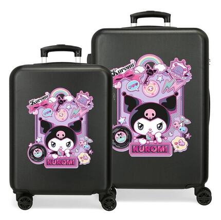 Valise cabine Sanrio Kuromi wonder fest ABS avec une capacité de 41,8L Noir