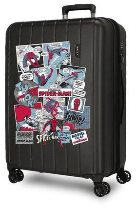 Valise cabine Marvel Spiderman Comic ABS avec une capacité de 44L Noir