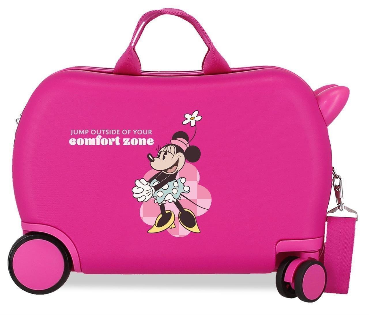 Valise enfant Disney Minnie Confort zone ABS avec une capacité de 28L Fushia 1/4