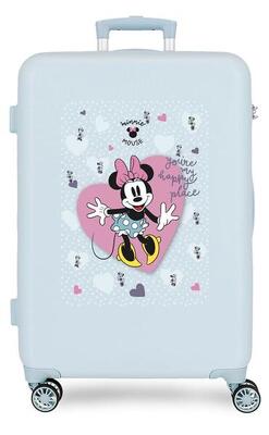 Valigia media Disney Minnie my happy place ABS con capacità 68L