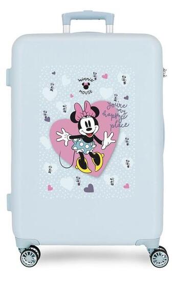 Valigia media Disney Minnie my happy place ABS con capacità 68L