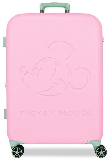 Valise moyenne Disney Mickey Crazy trip ABS avec une capacité de 74,36L Rose