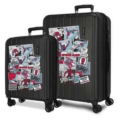 Set di valigie Marvel Spiderman Comic ABS con capacità 8424L Nerorose