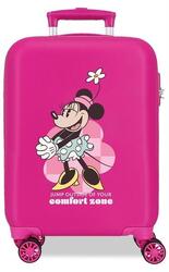 Valise cabine Disney Minnie Confort zone ABS avec une capacité de 28,4L Fushia