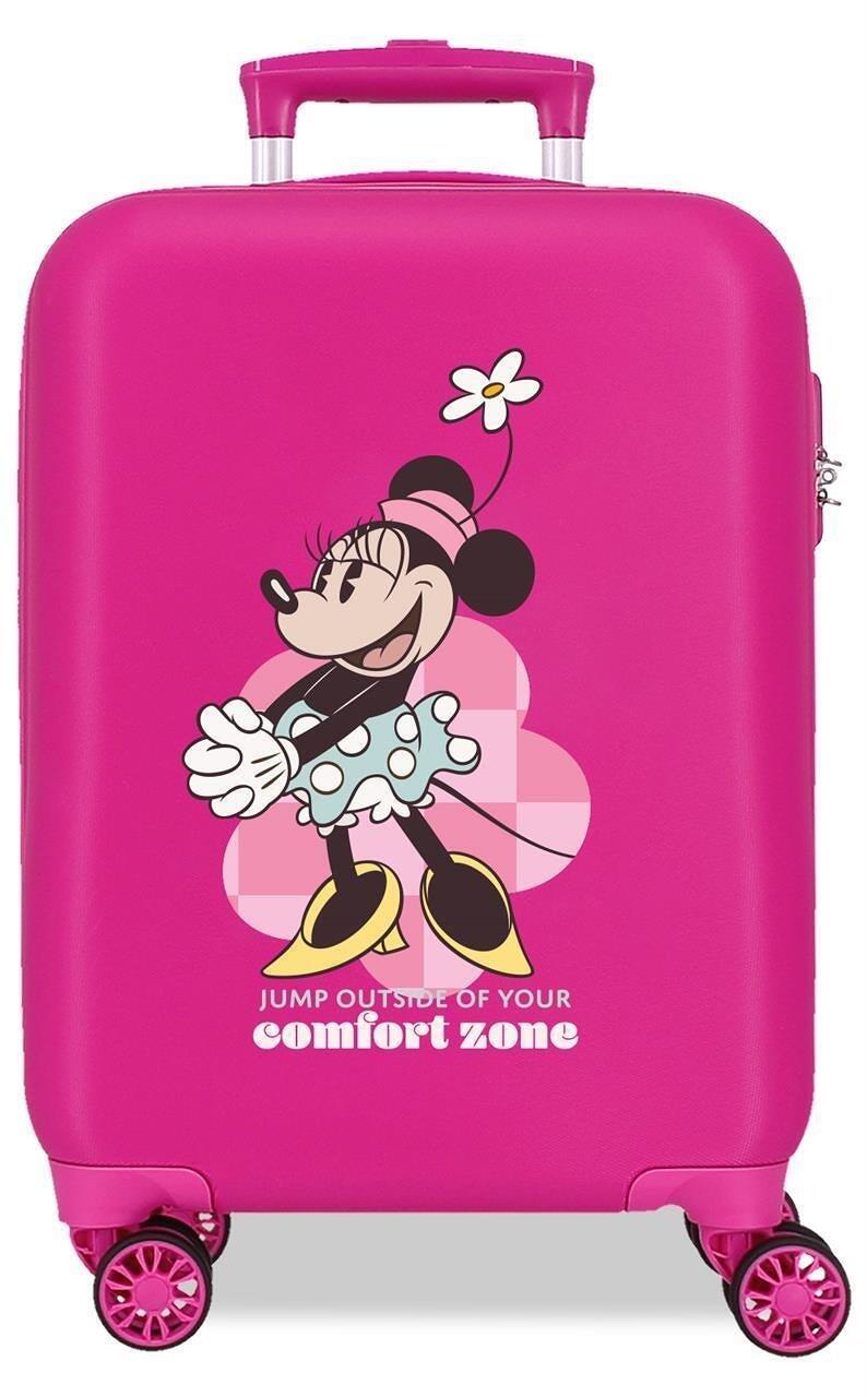 Valise cabine Disney Minnie Confort zone ABS avec une capacité de 28,4L Fushia 1/4