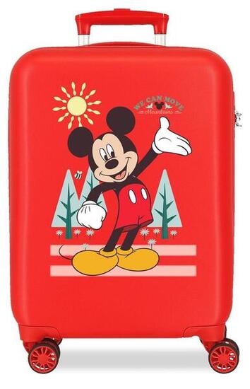 Valise cabine Disney Mickey Mountains ABS avec une capacité de 33L Rouge