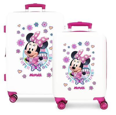 Set di valigie Disney Minnie super helpers ABS con capacità 68L