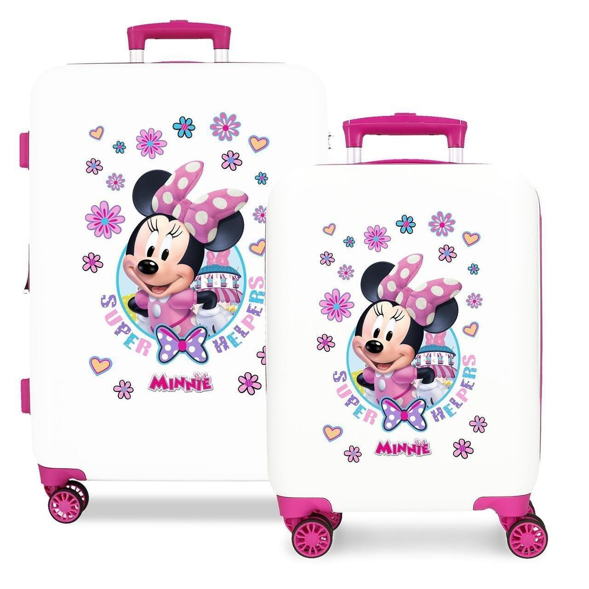 Disney - Ensemble De Valises Disney Minnie Super Helpers Abs Avec Une Capacité 68l Blanc - Sac À Dos - Blanc - No Size - Decathlon