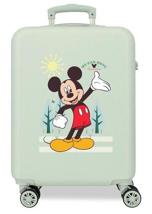 Valise cabine Disney Mickey Mountains ABS avec une capacité de 34L Menthe