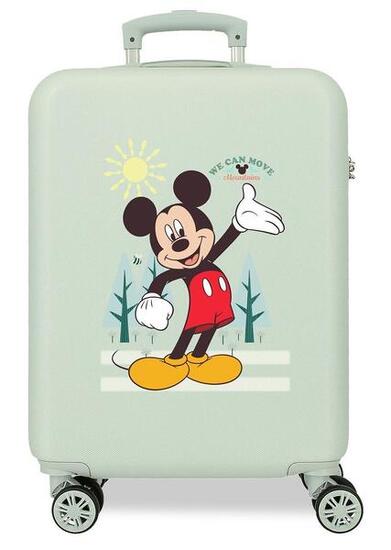 Valise cabine Disney Mickey Mountains ABS avec une capacité de 34L Menthe