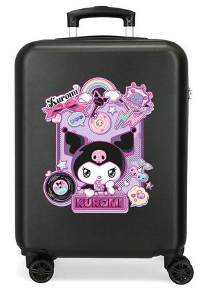 Valise cabine Sanrio Kuromi wonder fest ABS avec une capacité de 41,8L Noir