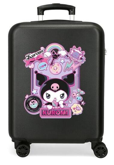 Valise cabine Sanrio Kuromi wonder fest ABS avec une capacité de 41,8L Noir
