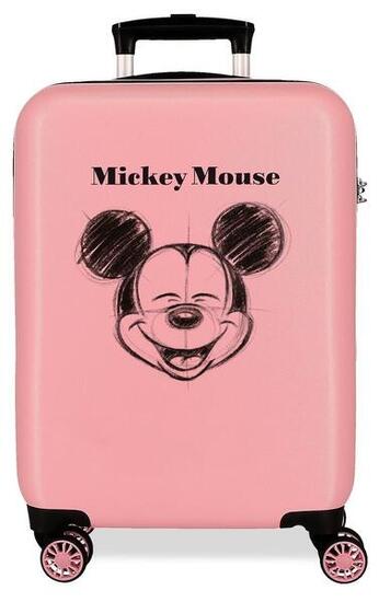 Valise cabine Disney Mickey sketch ABS avec une capacité de 34L Nude